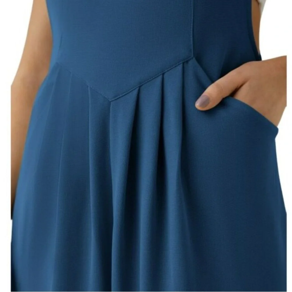 Halara Pockets Waffle Casual Jogger Overalls Women's Blue Jumpsuit Large - Picture 5 of 17